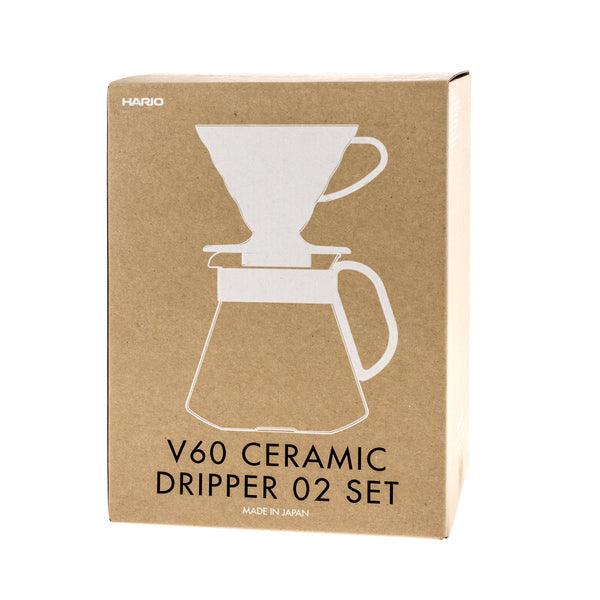 Hario Ceramic V60 Dripper & Pot White